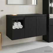 Set di mobili per il bagno 2 pz Nero Legno ingegnerizzato 3404115