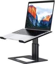 Altaia per laptop in metallo nero, compatibile con laptop da 10 a 15,6 pollici, altaia ergonomica regolabile per notebook, sostegno per computer.