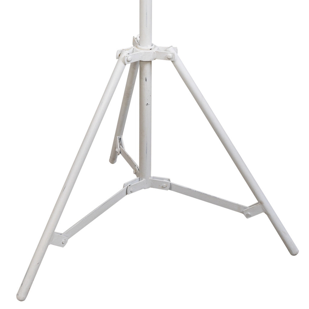 Lampada da terra in metallo bianco 30x30x105h