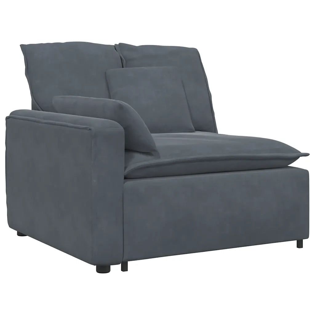 Divano Modulare con Cuscini Grigio Scuro 3321100