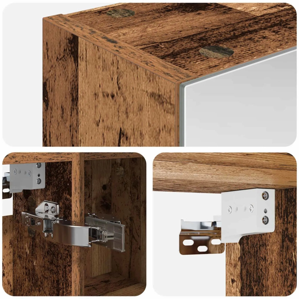 Mobiletto per specchio da bagno Legno vecchio 60 x 14,5 x 70 cm