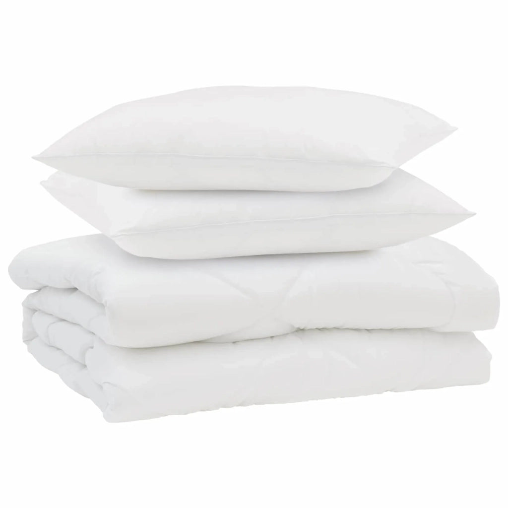 Duvet Estivo con cuscino 3 pcs Bianco Microfibra 3377319