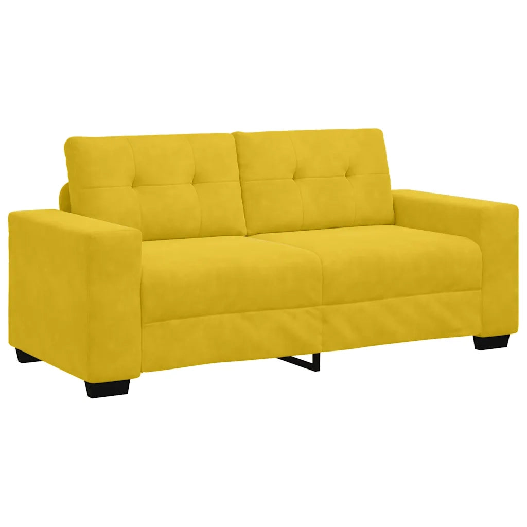 Divano Divanetto Giallo 180x77x82 cm in Velluto 4105128