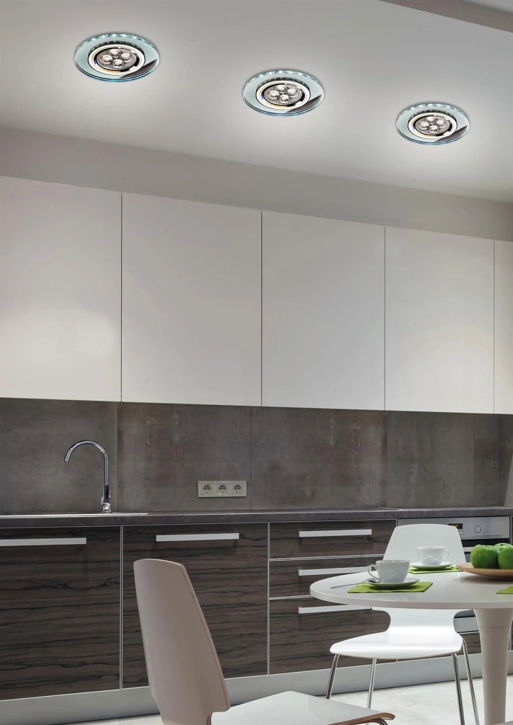 Candellux incasso SS-23 tondo cromo GU10 2 luci LED