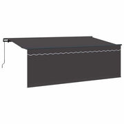Tenda da Sole | Tenda Retrattile Antracite 350 x 200 cm Poliestere e Alluminio