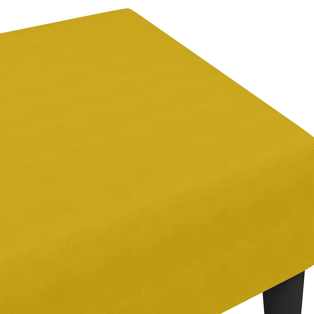 Poggiapiedi Giallo 77x55x31 cm in Velluto