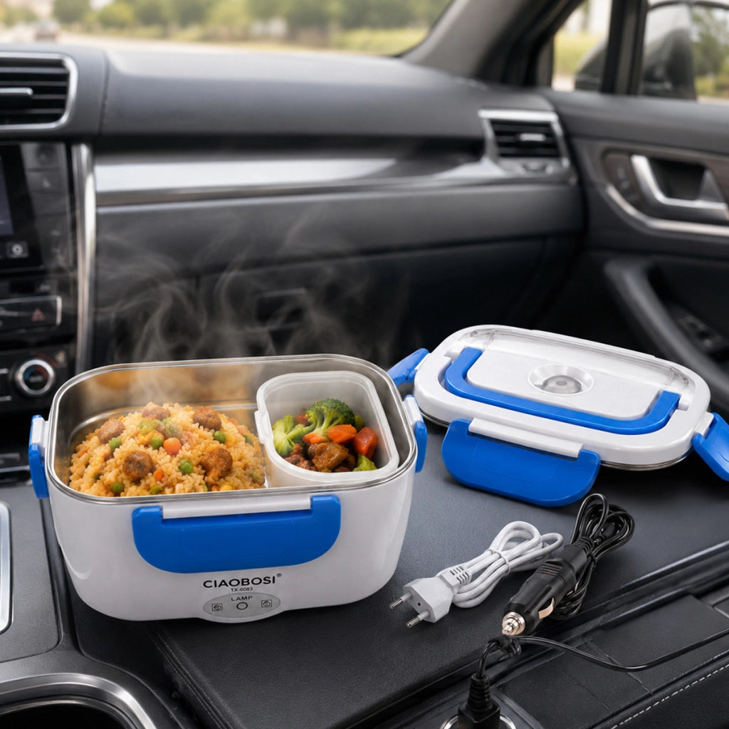 Scaldavivande Elettrico Portatile 1,5 L con Ciotola Inox Blu Avizar