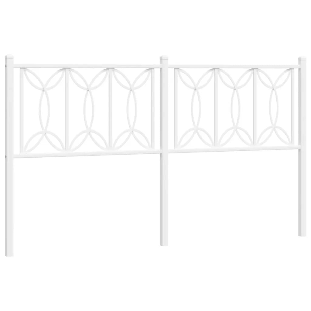 vidaXL Testiera in Metallo Bianco 160 cm