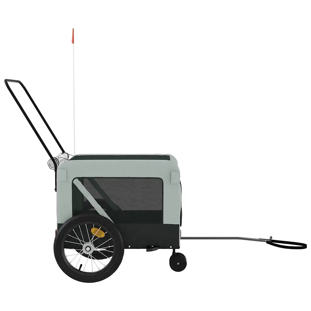 Rimorchio da Bici per Animali Grigio e Nero Oxford e Ferro CFW4261940