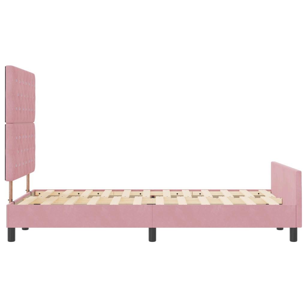 Letto Rosa 120x190 cm in Velluto