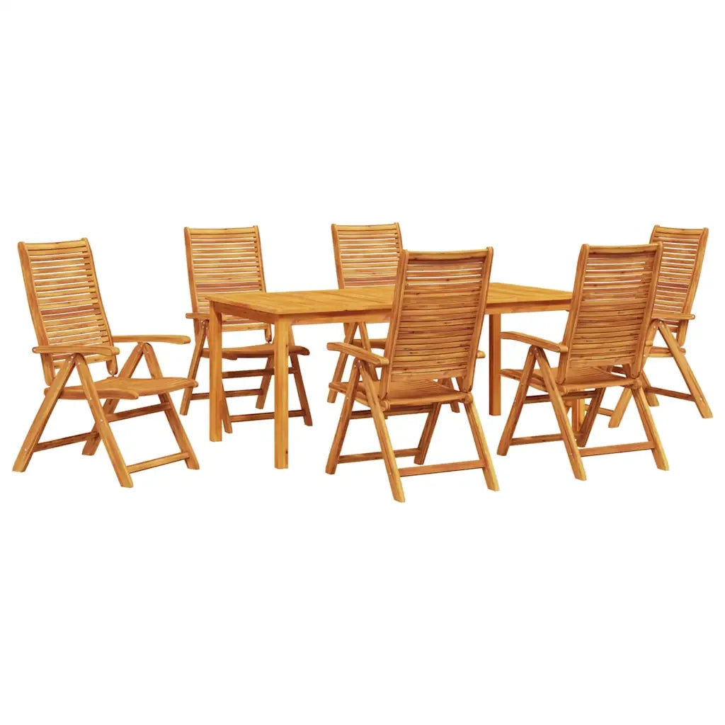 vidaXL Set da Pranzo per Giardino 7 pcs Marrone
