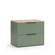 Vicco Cassettiera per camera da letto Verde 60 x 50 cm con 2 cassetti