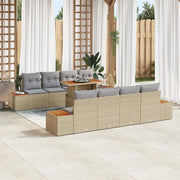 Set da Pranzo per Giardino con cuscino 9 pcs Beige e grigio 3350052