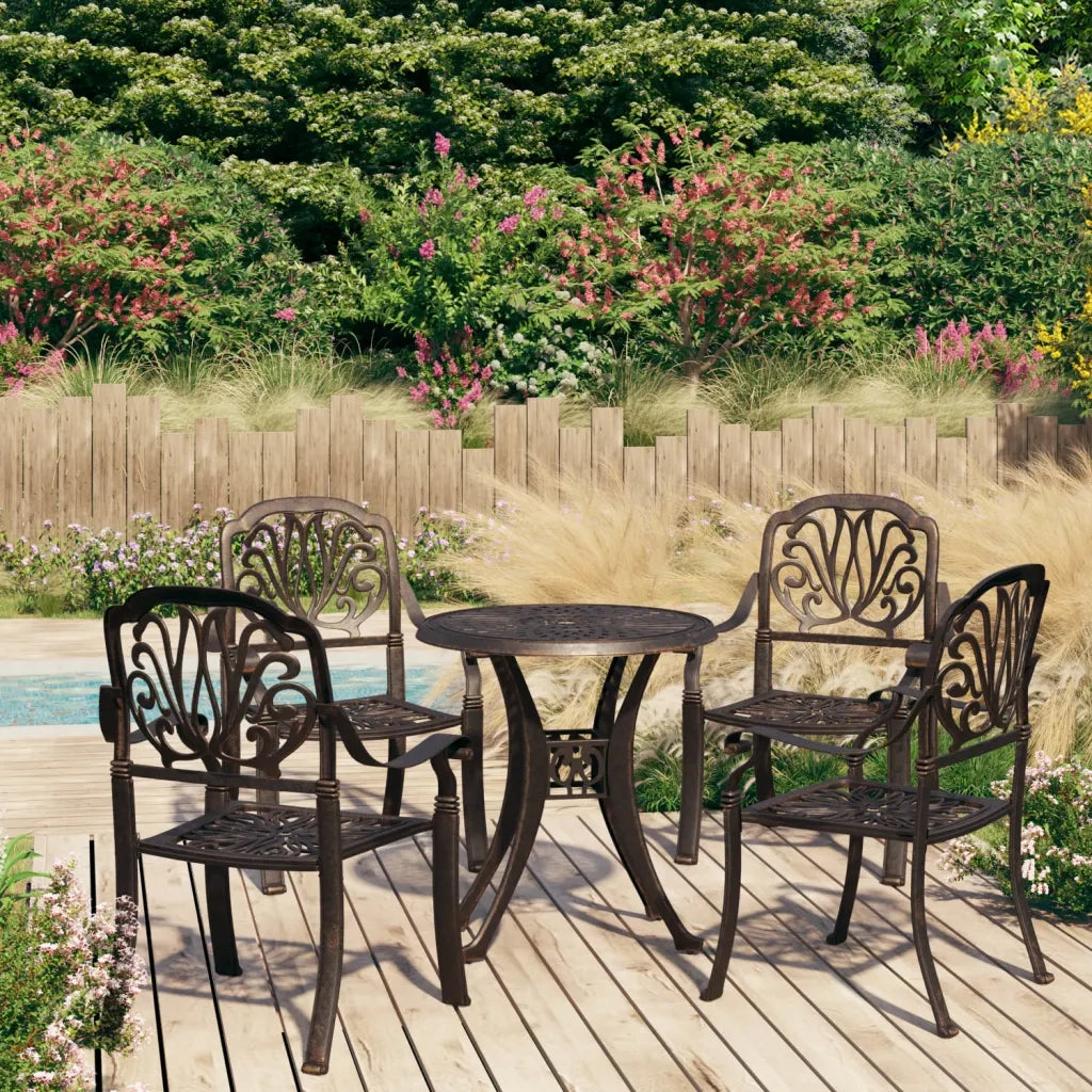 Set da Bistrot 5 pz in Alluminio Pressofuso Bronzo 3070598