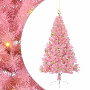 Albero di Natale | Decorazioni natalizie artificiale con luci integrate Rosa 150 cm PVC