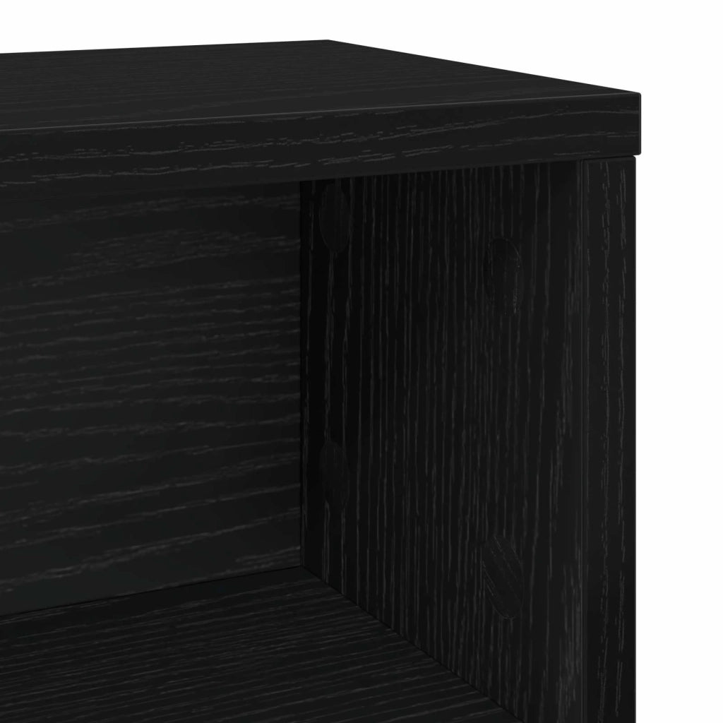 Rack per Stoccaggio CD 4 pz Rovere Nero 40 x 17 x 17 cm 8012711