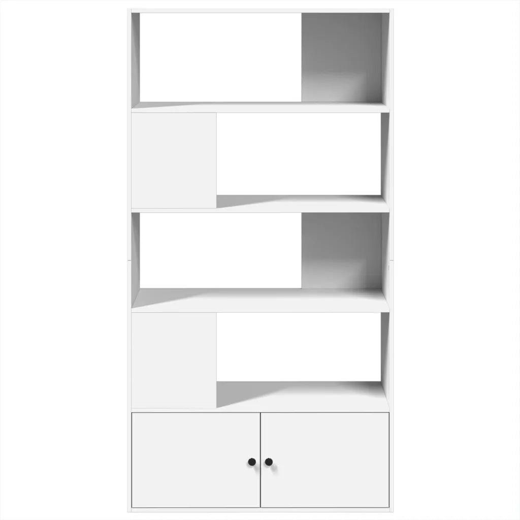 Libreria-Scaffale per Libri-Mobile di Stoccaggio Bianca 100x36x189 cm in Legno Multistrato