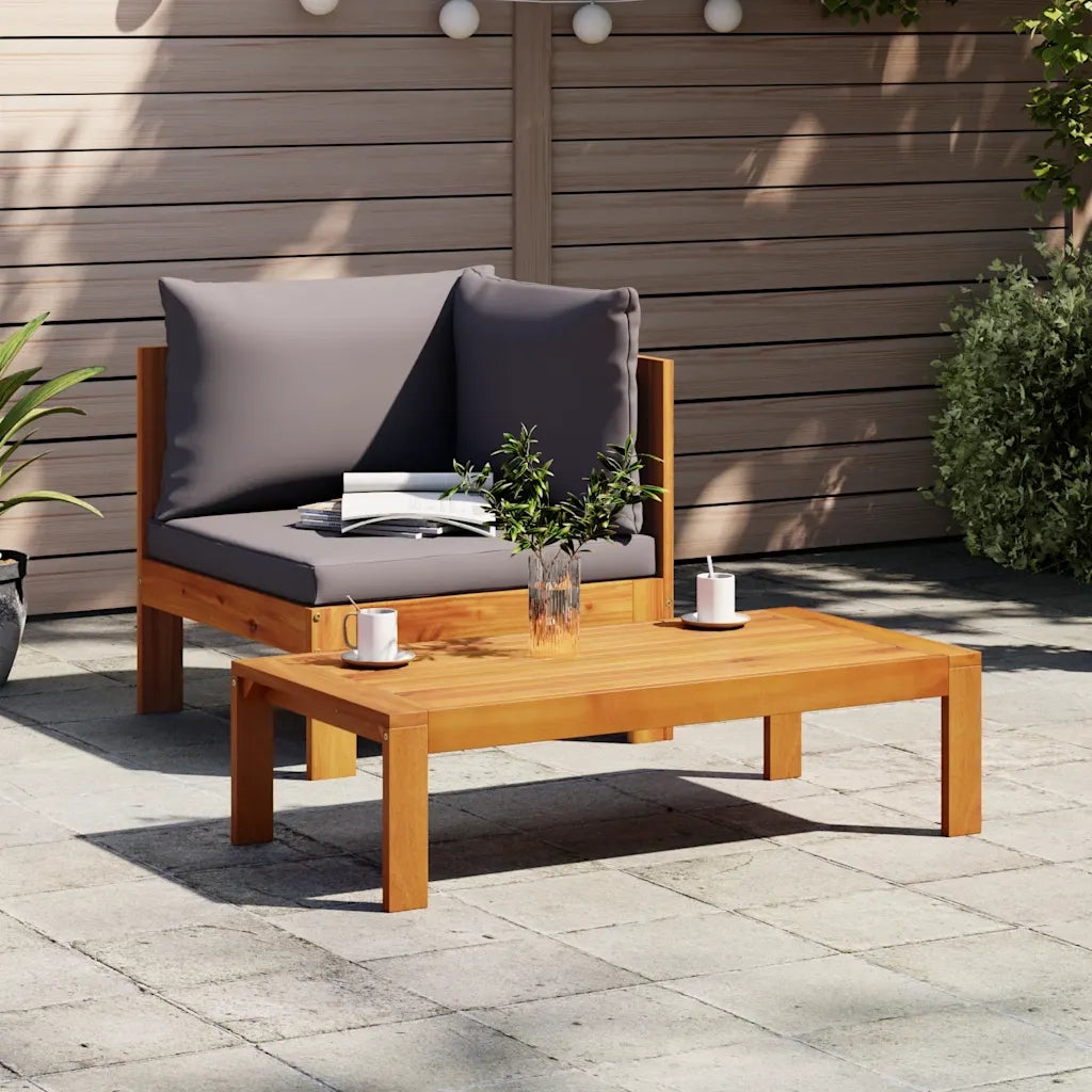 Divano Angolare Giardino con Cuscini-Sofa da Giardino-Divanetto da esterno Legno Massello di Acacia 581946