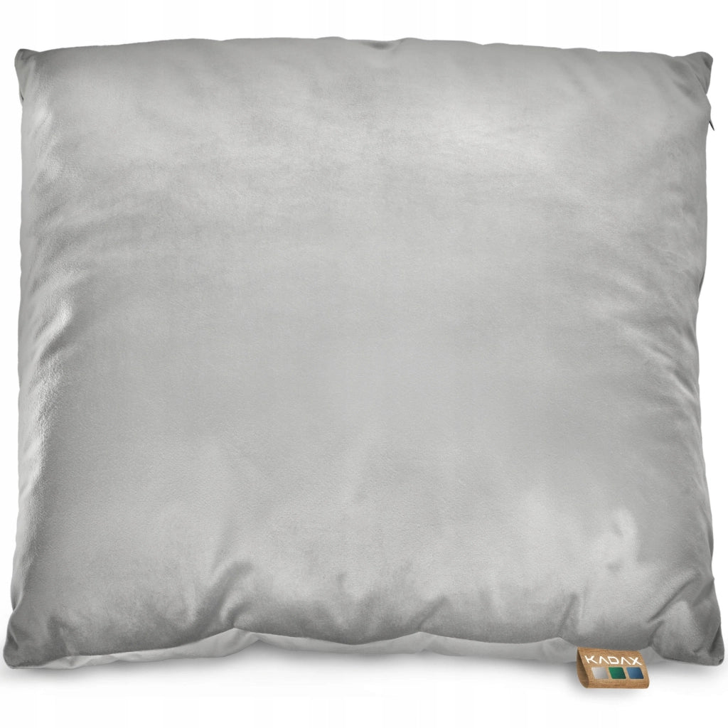Cuscino decorativo in velluto KADAX 50x50 per soggiorno, grigio, Jasiek Soft