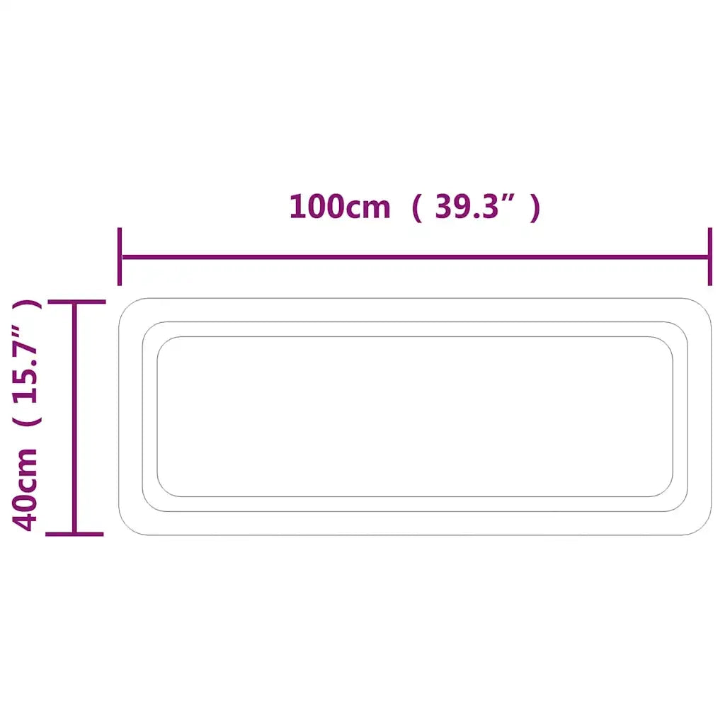 Specchio da Bagno con Luci LED 100x40 cm 151791