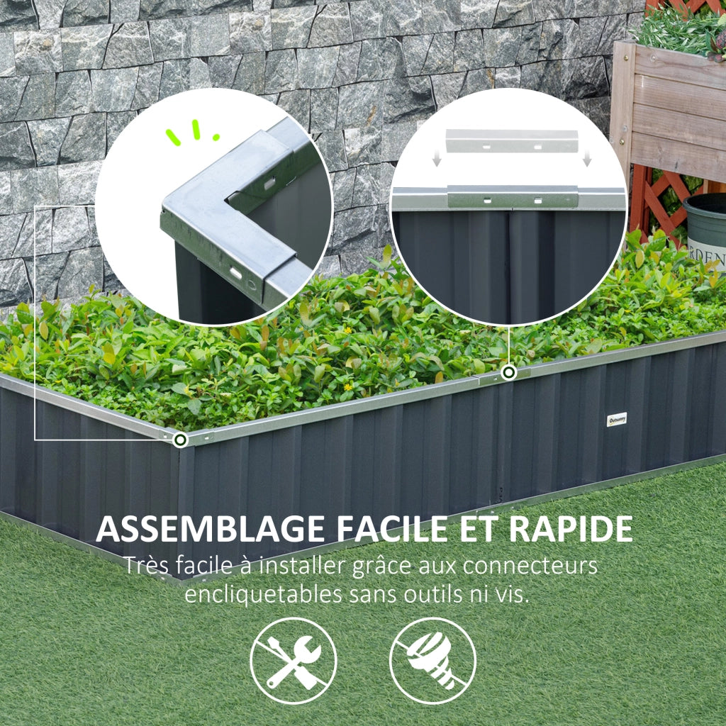 Tavolo da Giardino ¨C zephmum ¨C Grigio Antracite 174x90x30