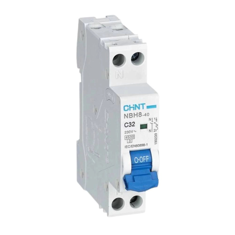 Chint interruttore magnetotermico compatto 1p+n curva c 1 modulo 4,5 ka 230v *** ampere 32 ampere, confezione 1