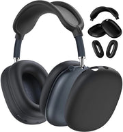 Casochi protettivi per auricolari per proteggere i tuoi auricolari dai graffi e dalle lesioni, morbido silicone, adatto per auricolari AirPods Max - nero