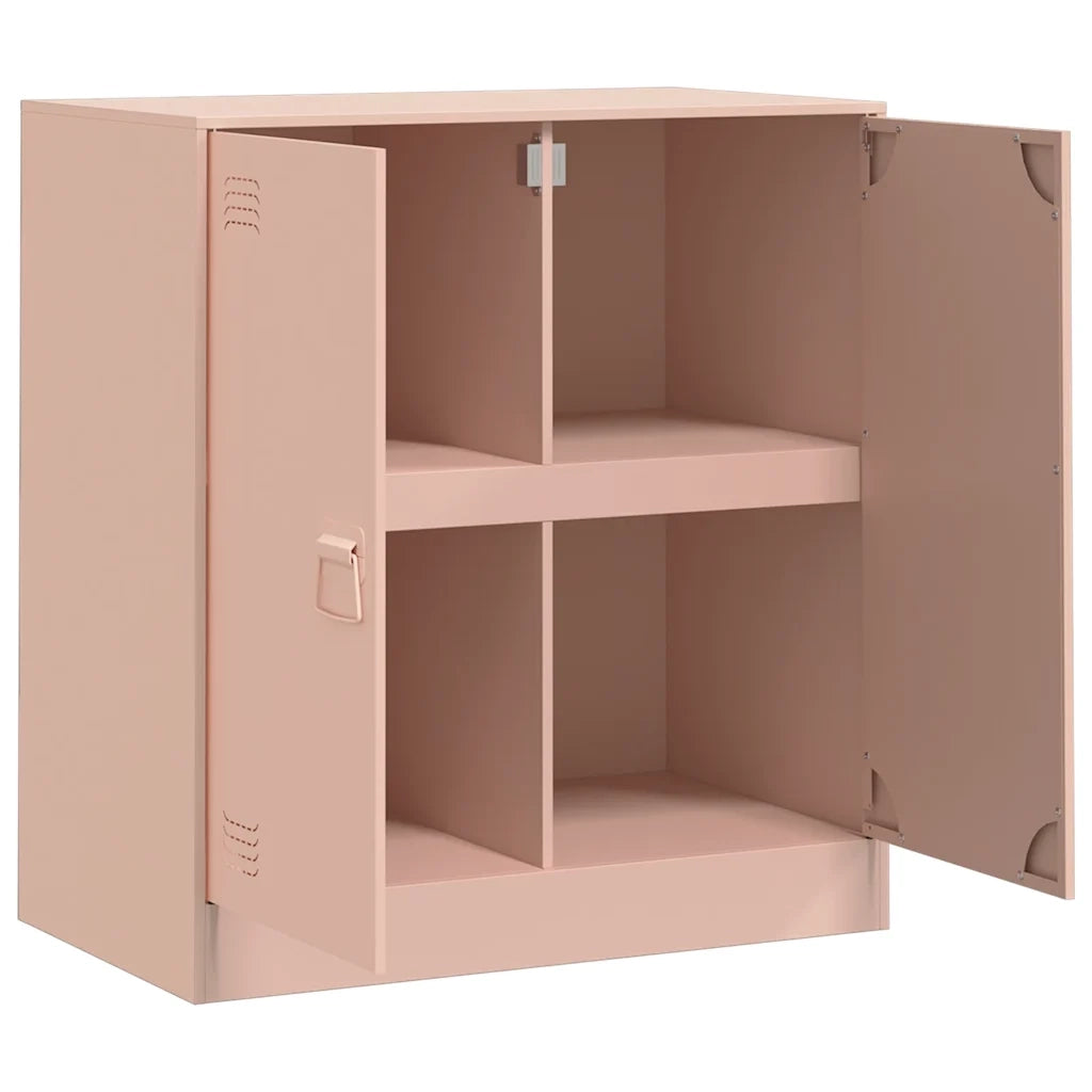 Credenza | Madia | Buffet da pranzo | Armadio da pranzo Rosa 67x39x73 cm in Acciaio