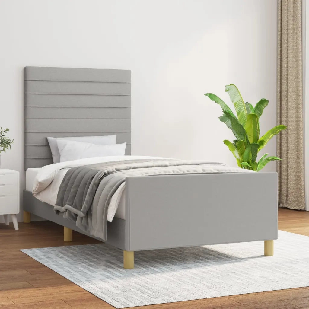 Giroletto senza Materasso Grigio Chiaro 90x190 cm Tessuto 3125098