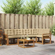 Set di divani da esterno con cuscino 6 pcs Naturale e Beige 3368692