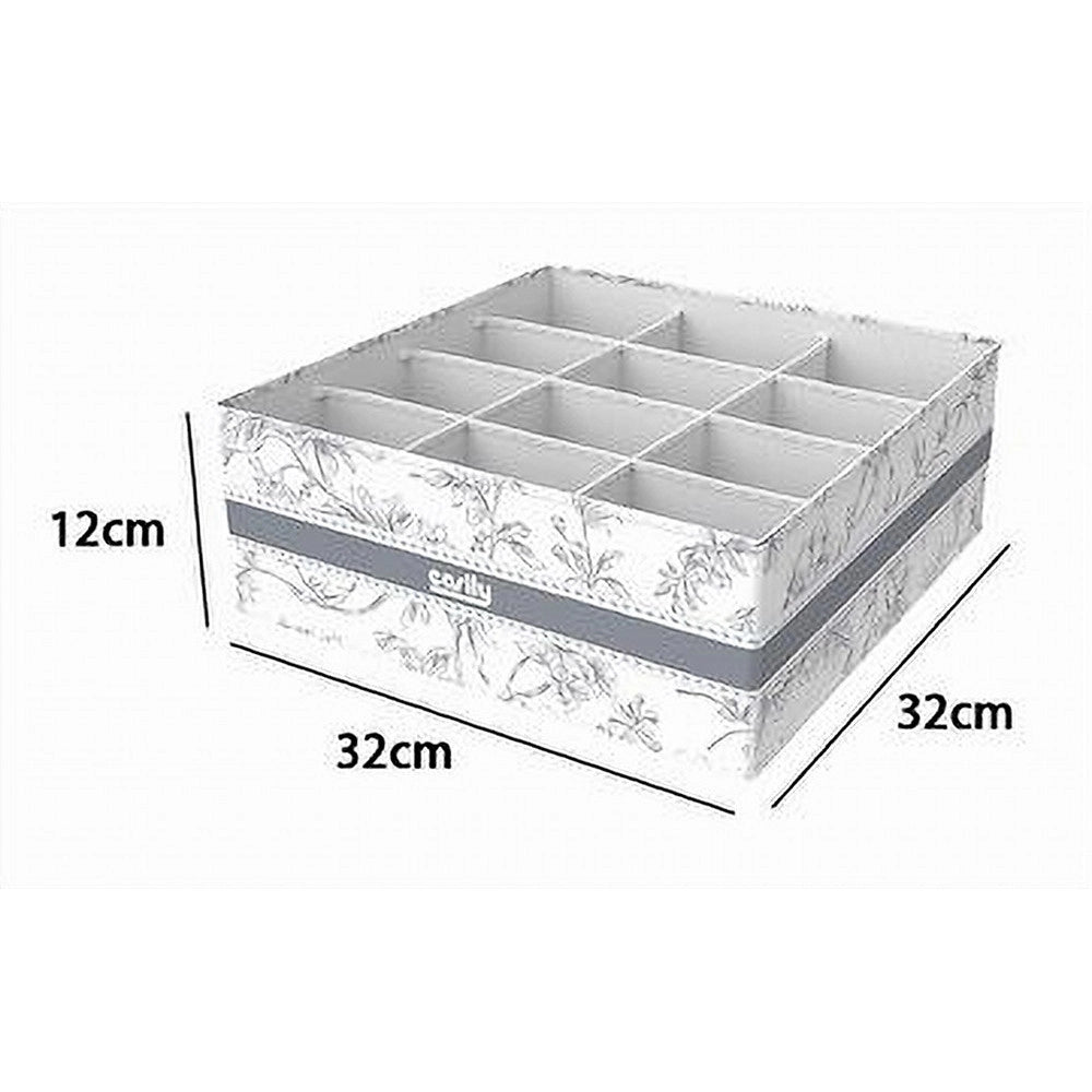 Trade Shop - Organizer Per Armadio 12 Scomparti Scatola Salvaspazio 32x32x12cm Fantasia 87331 -