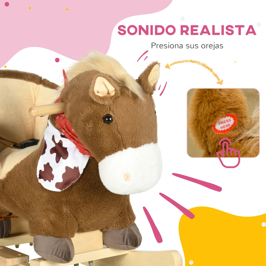 Cavallo Dondolo Bambini con Sicurezza ¨C zephmum ¨C 60x33x50 cm
