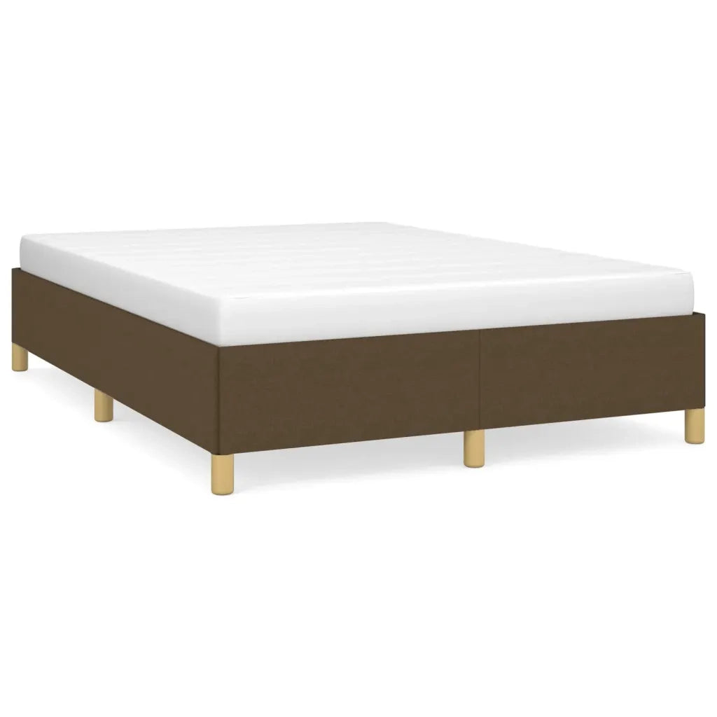 Giroletto senza Materasso Marrone Scuro 140x190 cm Tessuto 347160