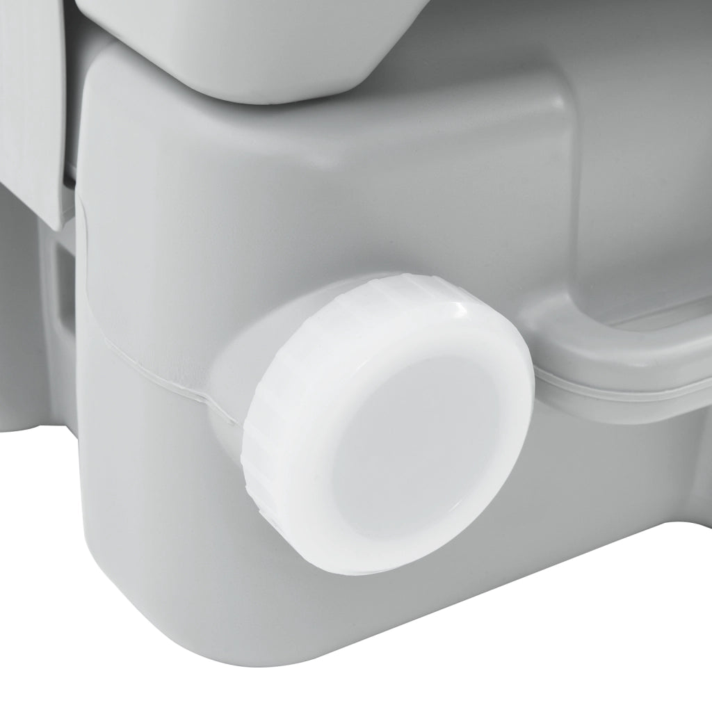 Toilette da Campeggio Corpo Grigio + Coperchio Bianco Non Applicabile