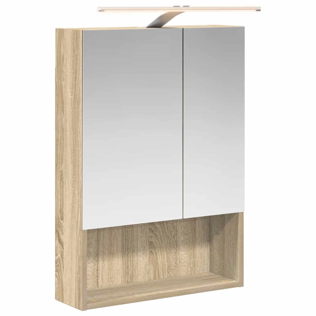 Mobiletto per specchio da bagno Rovere Sonoma 50 x 14,5 x 70 cm 889209