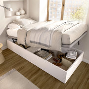 Alamosa, Letto Singolo Contenitore, Bianco