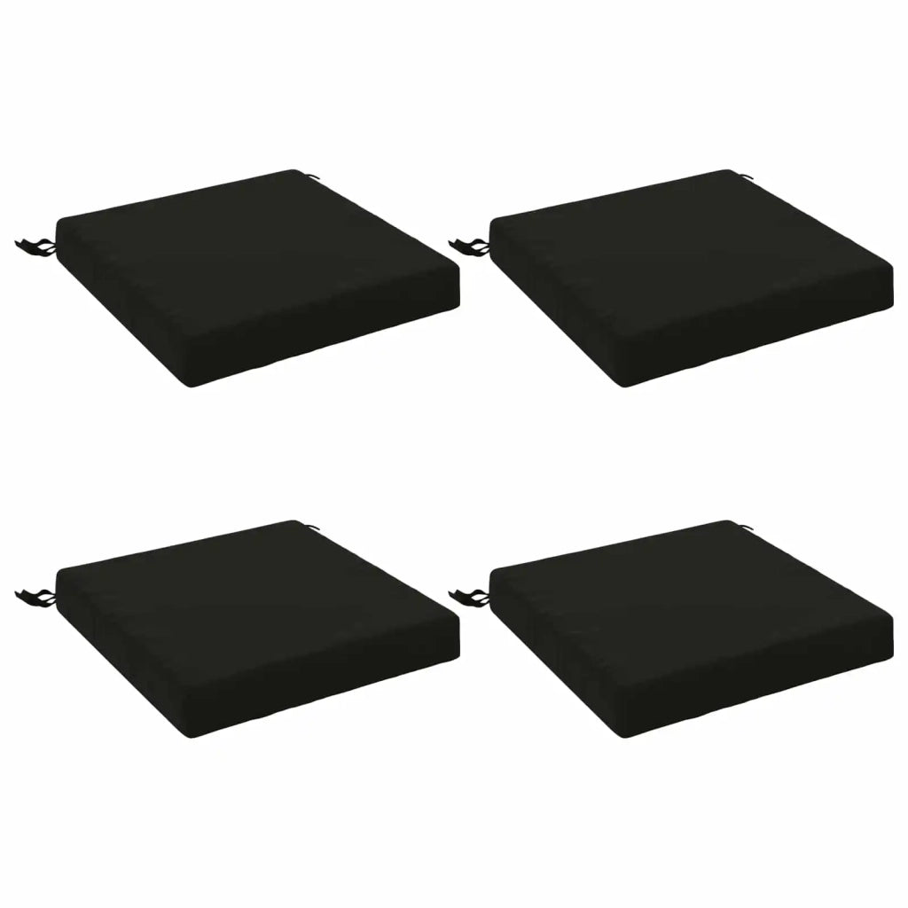 Cuscini per Sedia in 4 Pezzi SOEST 4 pz 100% Poliestere Nero 944484