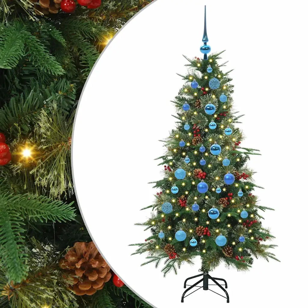 Albero di Natale Artificiale con Rami Pieghevoli Verde 150 cm