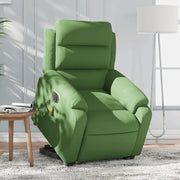 Poltrona Alzapersona Massaggi Elettrica Verde Chiaro Velluto 3205128