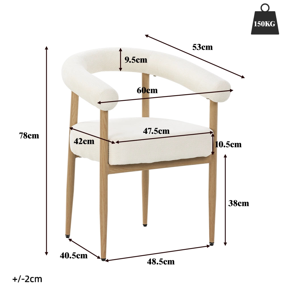 Set 4 Sedie da Pranzo Imbottite ¨C MINIMAL ¨C Struttura in Metallo, Design Moderno