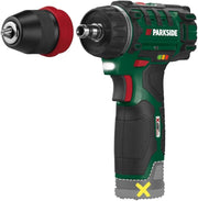 Trapano senza fili PBSA 12 C2 X12V TEAM (con batteria e caricabatterie, in una valigetta)
