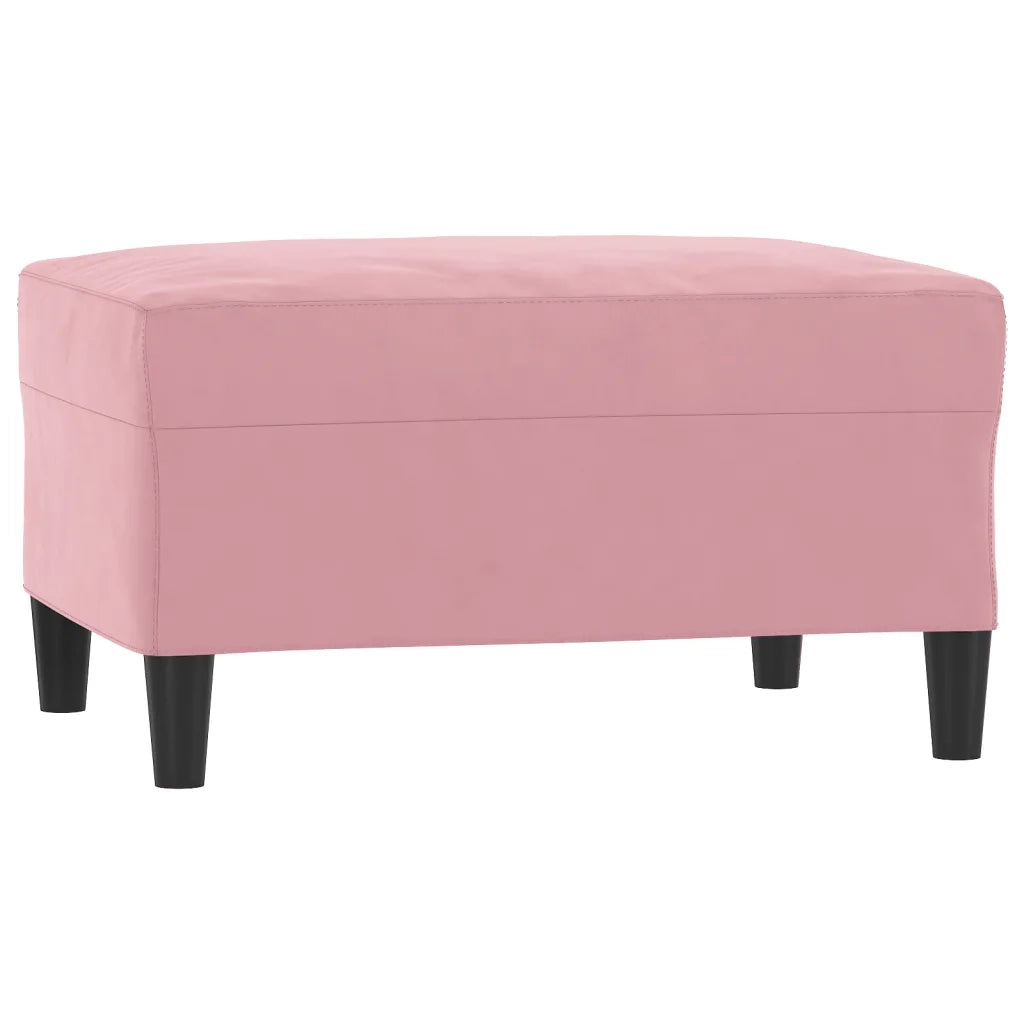 Set di Divani 3 pz con Cuscini rosa in Velluto 3201733