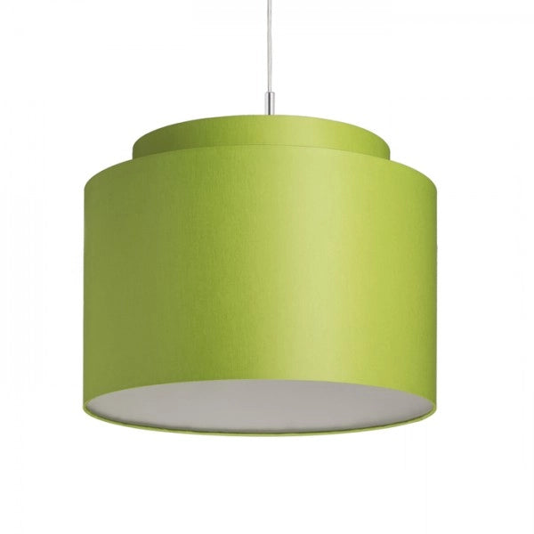 Paralume DOUBLE 40/30 paralume Chintz limetta/PVC bianco max. 23W