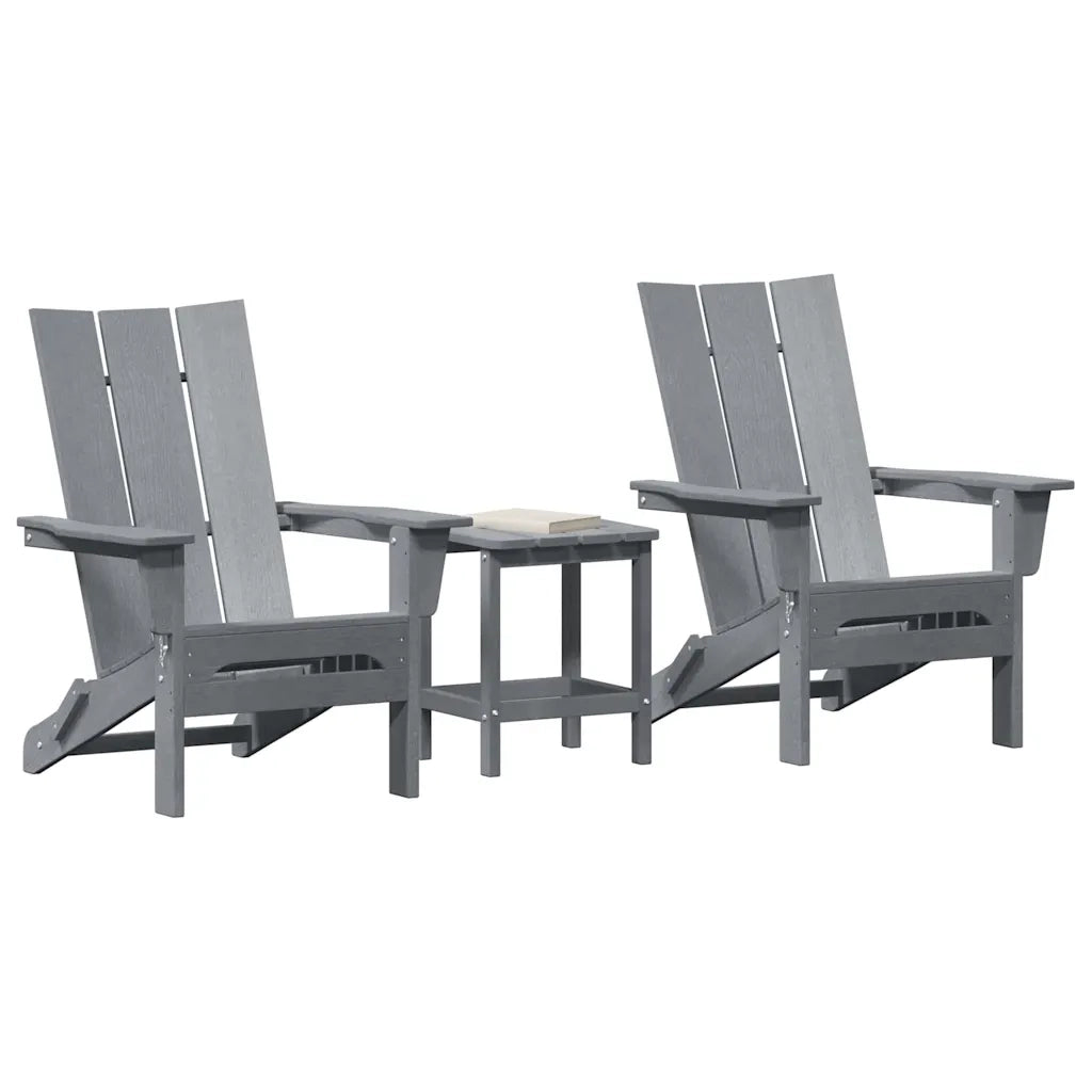 Sedia da Giardino 3 pz | Sedie da Esterno Grigio chiaro 80.5 x 74.5 x 92 cm