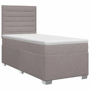 Letto box spring con materasso Tortora 100 x 200 cm Tessuto 3453336