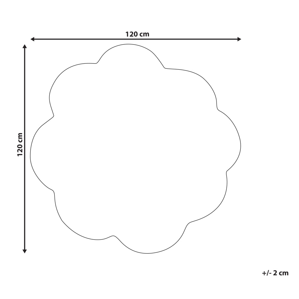 Tappeto per bambini a forma di fiore multicolore in lana ø 120 cm cameretta elegante