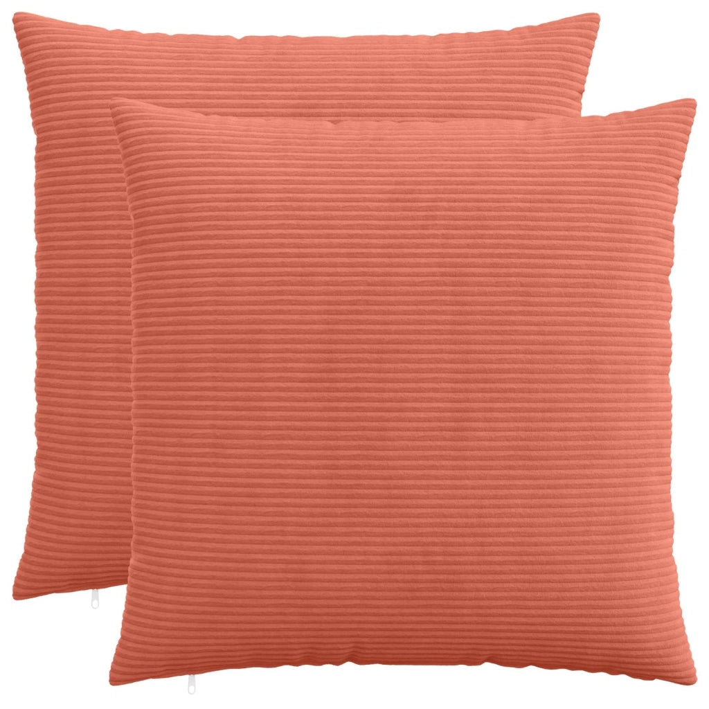 Federa 2 pcs HEERLEN Rosso Arancio 55 x 55 cm corduroy 912293