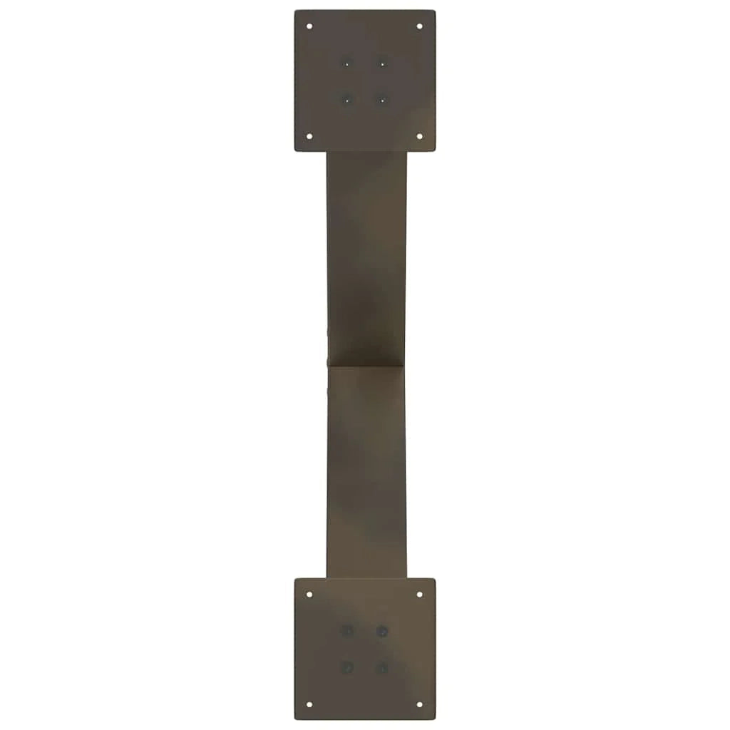 Set di 2 gambe per tavolino da caffè robuste e regolabili a forma di X 70 x 42 cm design moderno acciaio naturale 02_0057239