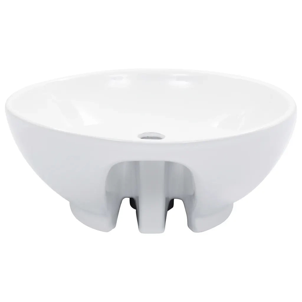 Lavandino con Troppopieno 46,5x18 cm in Ceramica Bianco cod mxl 47211
