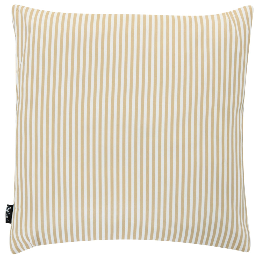 Set di 3 Cuscini Decorativi da Esterno Bianco e Beige in Poliestere per Giardino